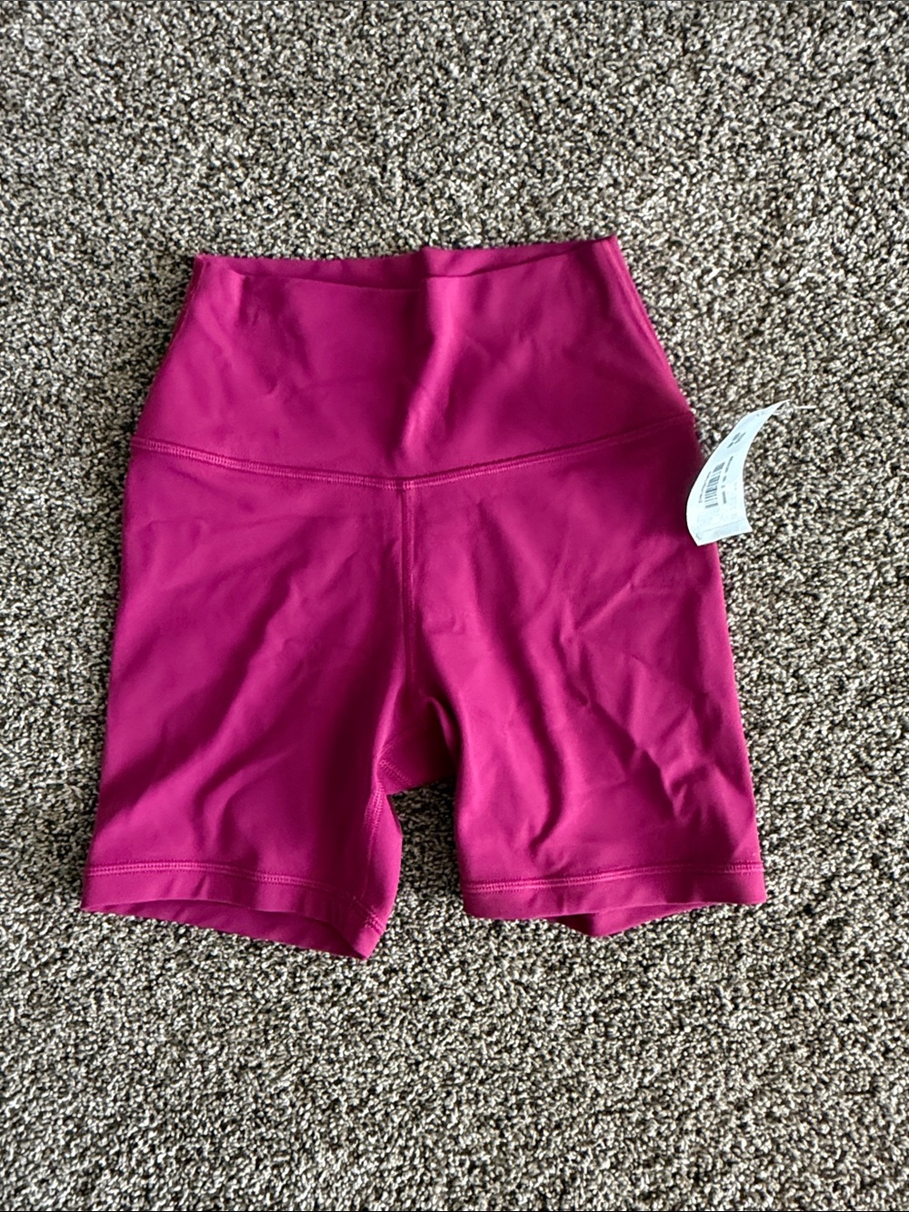 Athleta Magenta High-Waist Bike Shorts